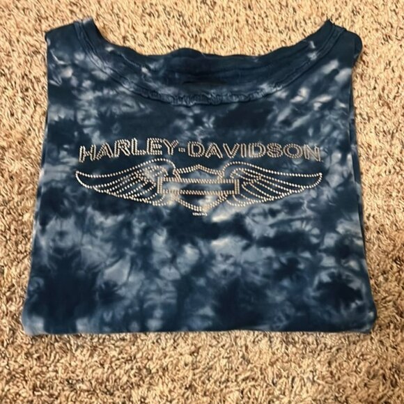 Harley- Davidson Blue Short Sleeve Tee Size M - Picture 2 of 7